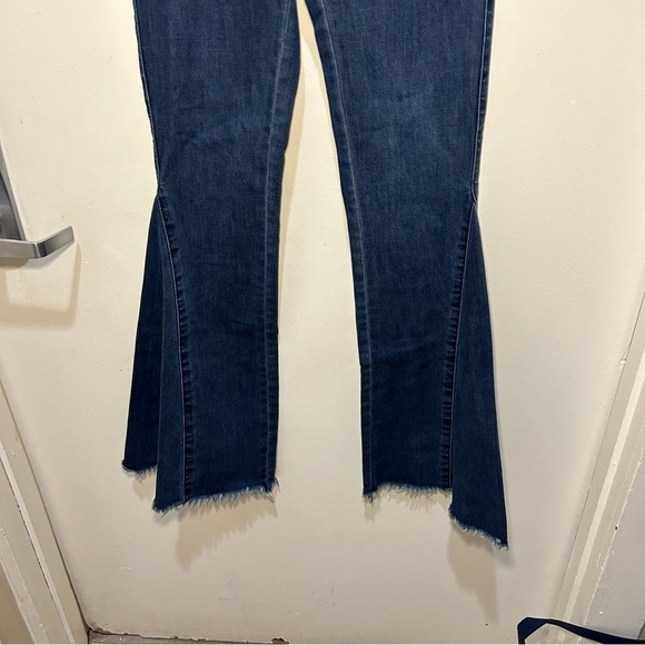 MuMu Blue Elastic Waistband Bootcut Distressed Jeans Size XS - Picture 4 of 13